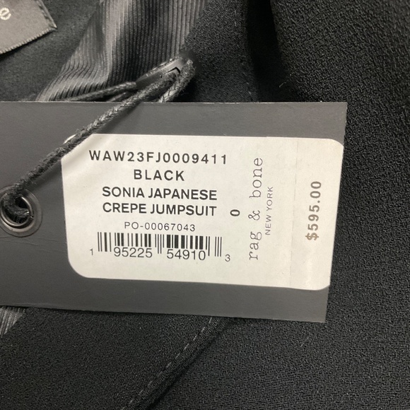 RAG & BONE BLACK SONIA JAPANESE CREPE JUMPSUIT - Picture 6 of 6
